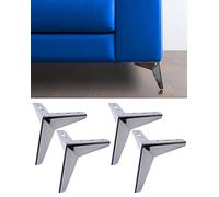 IPEA 4 x Jazz Model Furniture Feet, Height 135 mm, Elegant Design Feet for Armchairs and Cupboards, 4 Metal Iron Legs, Chrome Furniture Feet, Colour Chrome