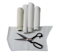 IPEA 500 g Real Italian Leather Cutouts Light White in Various Shades, Thickness and Types, 4 Pieces of Premium Leather with Various Shapes