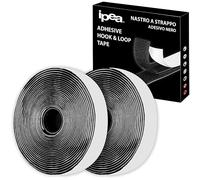 IPEA Black Adhesive Velcro Tape - Black - 5 Meters Length - Extra Strong Multi Purpose Adhesive Strip for DIY - for Fixing Objects, Mosquito Net, Carpets