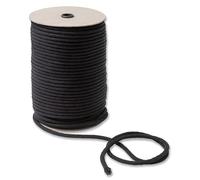 IPEA Black Macrame Cotton Cord - 6mm x 100m - Super Long Roll - Made in Italy - Sewing Thread for Crafts, Decorations, Tapestries and Curtains - Cord - 1/4"