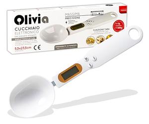 IPEA Digital Spoon for Measuring Weight Food in the Kitchen - Accuracy from 1 g to 500 g - Electronic Scale with Display - Doser for Weighing and Dosing Small Amounts of Food