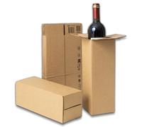 IPEA Long Cardboard Boxes for Wine Bottle and Shipping - 30 x 10 x 10 cm - Made in Italy - 5 Pieces - E-Commerce Tube Box, Gifts, Events, Parties - Box and Bottle Holder Pack