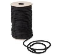 IPEA Macrame Cord Black Natural Cotton - 6mm x 100 Metres - [Made in Italy] - Super Long Roll - Sewing Thread for Crafts, Decorations, Tapestries and Curtains - Yarn