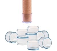 IPEA Silicone Chair and Furniture Caps - 16 Pieces - Round Rubbers for Wooden, Plastic or Iron Legs for Chairs and Tables - Scratch-resistant and noise-proof for floors - Diameter 30 mm - Transparent