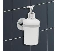 IPEA Wall Adhesive Dispenser Holder - No Drilling Required - Modern Design - Elegant Wall Bottle Holder for Liquid Soap to Glue in Bathroom, Shower, Kitchen, Home - Holder