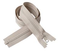 IPEA Zippers for Sewing Size #5 - Lenght 55 cm - 2 Pieces - Two Nylon Coils Zips for Clothing Jackets Coats Decor Furniture Accessories - Color Beige