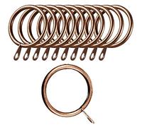 iPEAK 50 Pack Metal Curtain Rings Hanging Hooks For Curtains and Rods, 38mm Internal Diameter (Copper)