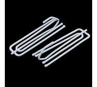 iPEAK 60 Pack Metal Curtain Hooks Pinch Pleat Header Tape Pins Heavy Duty Deep Prong Hook (White)