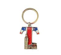 iPEAK Alphabet Keyring Name Initial Letter Keychain A to Z Souvenir Key Rings UK Landmark Gift (B)