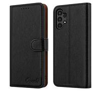 iPEAK Case For Samsung Galaxy A13 Phone A13 5G A13 4G A04s 5G Leather Flip Magnetic Closure Folio Book Kickstand Card Holder Wallet Cover (Black)