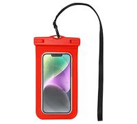 iPEAK Waterproof Phone Pouch Lanyard Underwater Mobile Case Dry Bag For Any models Fits Up to 6.8 inch Phone for Swimming Boating Fishing Snorkeling Raining Kayaking Surfing (Red)