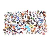 iPEAU DND Miniatures Dungeons and Dragons Starter Set 170 Fantasy Art Minis Age 2+ for D&D 5E, Pathfinder Flat Plastic Figures for TTRPG Tabletop RPG Games accessories Gift for DM