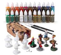 iPEAU Plastic Miniature Paint Set - 22 Acrylic Colors for D&D WH40K