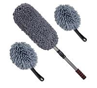 IPELY 3 Pack Large Microfiber Car Duster Exterior Scratch Free with Extendable, Car Duster Interior Multipurpose dust Cleaning