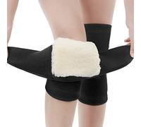 IPENNY 1 Pair Wool Knee Leg Warmer Adult Compression Kneepad Sports Protective Gear Padded Crushproof Knee Pad Knee Brace Sleeve Warmer for Exercise or Work - Pain-relief, Free-injury, Warm-up