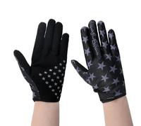 IPENNY American Flag Design Motorcycle Gloves Full-finger MBT Racing Gloves, Stars and Stripes Pattern Anti-Slip Touchscreen Cycling Gloves Summer Breathable Biking Sporting Driving Mitts (Black, XL)