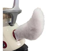 IPENNY Motorcycle Wagging Plush Tail Detachable USB Charging Car Decoration Moving Tail with Voice Control Cute Furry Accessory for Trucks SUV Bike Motorcycle (White)