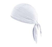 IPENNY Quickly Dry Breathable Cotton Cycling Running Hat Sun UV Protection Pirate Hat Sports Headwear Bandana Cap Under Helmet Skull Cap Motorcycle Beanie White