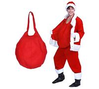 IPENNY Santa Claus Fake Big Belly Christmas Santa Cosplay Costume Padded Fake Pregnancy Belly Stuffer Christmas Costume Accessory Dress Up Stage Props