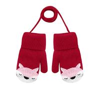 IPENNY Toddler Magic Stretch Mittens Thick Plush Lined, Winter Baby Boys Girls Knitted Gloves Warm Fluffy Full Finger Gloves Cold Weather Ski Gloves for 0-6 Y