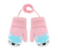 IPENNY Toddler Magic Stretch Mittens Thick Plush Lined Winter Baby Boys Girls Knitted Gloves Warm Fluffy Full Finger Cold Weather Ski Gloves for 0-6 Y