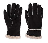 IPENNY Winter Warm Faux Fur Gloves Sheepskin Style Thick Thermal Plush Lining Mittens Outdoor Windproof Skiing Cycling Camping Hiking Gloves for Women Men…