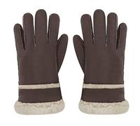 IPENNY Winter Warm Faux Fur Gloves Sheepskin Style Thick Thermal Plush Lining Mittens Outdoor Windproof Skiing Cycling Camping Hiking Gloves for Women Men…