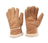 IPENNY Winter Warm Faux Fur Gloves Sheepskin Style Thick Thermal Plush Lining Mittens Outdoor Windproof Skiing Cycling Camping Hiking Gloves for Women Men…