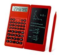 IPepul Scientific Calculators for Students, Red Math Calculator with Notepad,10-Digit Large Screen, Classroom Must Haves for Middle High School Supplies & College (Red)