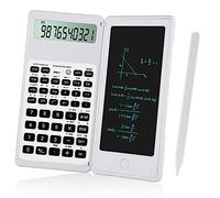 IPepul Scientific Calculators for Students, White Math Calculator with Notepad,10-Digit Large Screen, Classroom Must Haves for Middle High School Supplies & College (White)