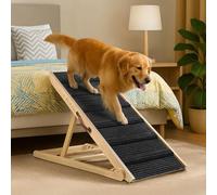 iPetba Dog Ramp for Bed & Sofa for Large Dogs - Joint-friendly, Anti-Slip, Adjustable, Extra Wide & Stable, Up to 200 lbs