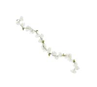 Ipetboom 1.77m White Artificial Flower Vine for Wall Hanging Decor, Flexible and Not Easy to Fade Plastic Faux Cherry Blossom Garland, for Valentine's Day Decoration