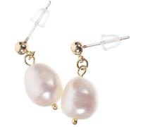 Ipetboom 1 Pair Delicate Baroque Pearl Ear Studs for Women Irregular Freshwater Pearl Earrings Elegant Accessories for Parties Weddings and Anniversaries present for Birthdays and