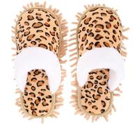 Ipetboom 1 Pair Lazy Mopping Shoe Covers Household Sweeping Slippers Wear-resistant Lightweight Chenille Cleaning The House Practical Mop Shoes for Floor Creative Design Supple