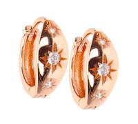 Ipetboom 1 Pair Small Loop Rhinestones Earrings for Women, Minimalist S925 Silver Star Studs with Fine Workmanship, Sturdy and Stylish, for Wedding Party or Birthday