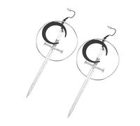 Ipetboom 1 Pair Women Dangle Earrings with Moon Cross Design Fashionable Ear Jewelry for Various Outfits for Birthdays Anniversaries and Special Occasions