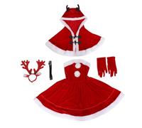 Ipetboom 1 Set Adorable Elk Beauty Dress for Christmas Parties Cosplay and Stage Performances Lightweight and Easy to Wear Enhance Your Holiday Spirit with This Festive Costume