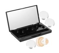 Ipetboom 1 Set Empty Eyeshadow Palette with Makeup Pans Portable Travel Case for DIY Cosmetics Includes Double Sided Adhesives and Mirror for Women Makeup Lovers