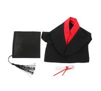 Ipetboom 1 Set Graduation Bear Clothes Mini Cap Gown Outfit for Plush Stuffed Animals DIY Graduation Decor with Certificate for Imagination Early Education