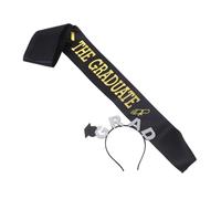 Ipetboom 1 Set Graduation Cap Headband and Sash Decorative Hairband for Graduation Party Comfortable and Stylish Accessories for Enhanced Celebration and Memorable Moments