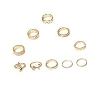 Ipetboom 1 Set Hollow out Punk Style Ring Elegant Rose Design Finger Jewelry for Parties and Everyday Wear Durable Fashion Rings for Unique Finger Decoration Golden Finish