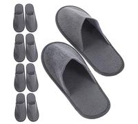 Ipetboom 10 Pairs Disposable Slippers for Home and Hotel Lightweight Spa Guest Slippers with Soft Fleece Practical Non Slip Indoor Footwear for Travel and Family Visitors