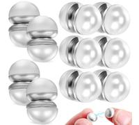 Ipetboom 10 Pairs of Hijab Magnets Veil with Needles Guest Pearl Wedding Beads Veil Weight Pins for Hijab Clothes Weights for Magnetic Hijab Needles Sterling Beads