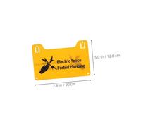 Ipetboom 10 Pcs Electric Fence Warning Signs Outdoor PVC Weather Resistant Caution Signage High Visibility Safety Alert for Schools Factories Residential Areas