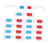 Ipetboom 10 pcs Glasses for Movies Gaming Stylish Red Cardboard Anaglyph Glasses for Films Dvds Video Games Fun Viewing Experience for Family Friends