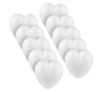 Ipetboom 10 Pcs Heart Shaped Foam Balls DIY Craft Decorations for Party Wedding Home Multi Purpose Foam Hearts for Painting Art Classes and Handmade Ornaments