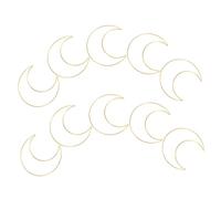 Ipetboom 10 pcs Moon Shaped Metal Iron Hoops for Macrame DIY Crafts and Wedding Table Decoration Crescent Wreath Frames for Dreamcatcher and Floral Arrangements Versatile Craft Supplies for