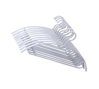 Ipetboom 10 Pcs White Wide Shoulder Clothes Hangers with Dual Hooks Space-saving Plastic Wardrobe Organizers for Heavy Coats Shirts Dresses and Accessories Non-toxic Closet Stack Rack