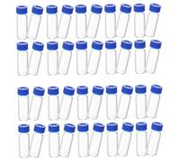 Ipetboom 100 Pcs Transparent Glass Vials with Lids Small Empty Sampling Bottles for Accurate Liquid Storage and Leak Sample Protection for Lab and DIY Use