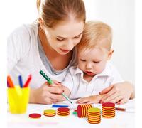 Ipetboom 100 Pcs Two-Color Counters Counting Manipulatvies Red and Yellow Counters Round Chips Educational Counting for Kids Math